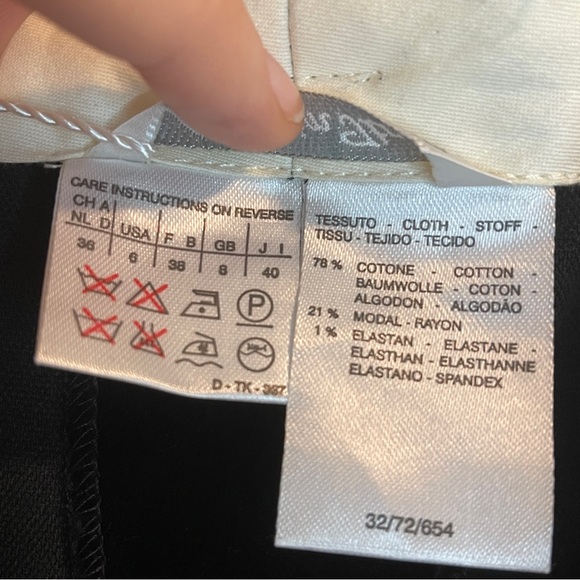 MaxMara Black Velvet Dress Pants Made in Italy Size 6 - Picture 9 of 10